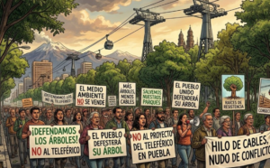 Movimiento contra el Cablebús busca legitimidad con protesta sin violencia