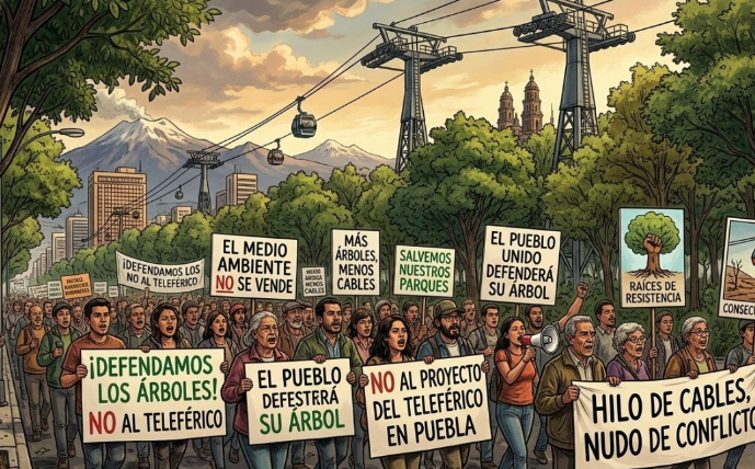 Movimiento contra el Cablebús busca legitimidad con protesta sin violencia